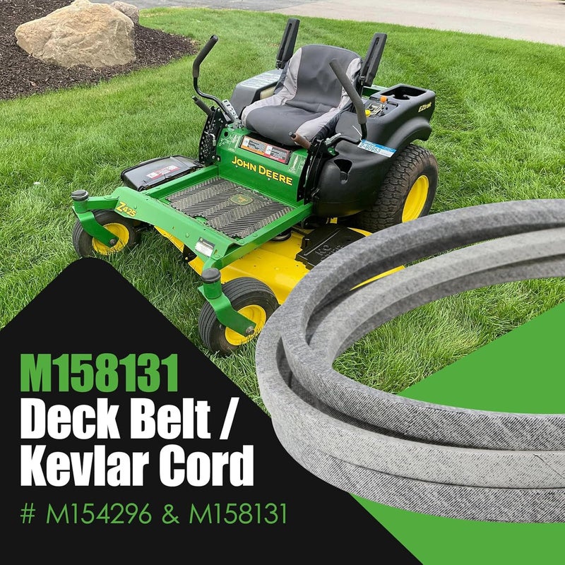 GEATaaT M158131 Deck Belt/Kevlar Cord Compatible with John Deere Z425 Z435 Z445 EZtrak Zero Turn Mowers with 54 Inch Decks 152.3" x 0.5" Replace# M154296 - Image 2